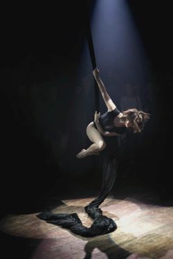 Katelyn McCulloch performs aerial silks