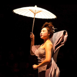 Tina Jung in a costume by Amelia Taverner in Wounds to the Face