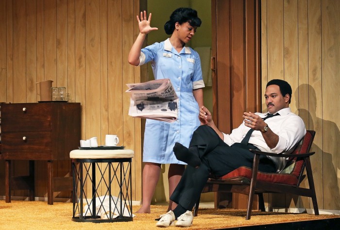 Beryl Bain and E.B. Smith in Katori Hall's "The Mountaintop". Photo by Claus Andersen.