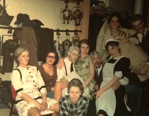 The cast of Separate Tables (Jeannette Lambermont-Morey is in green in the centre), circa 1977.